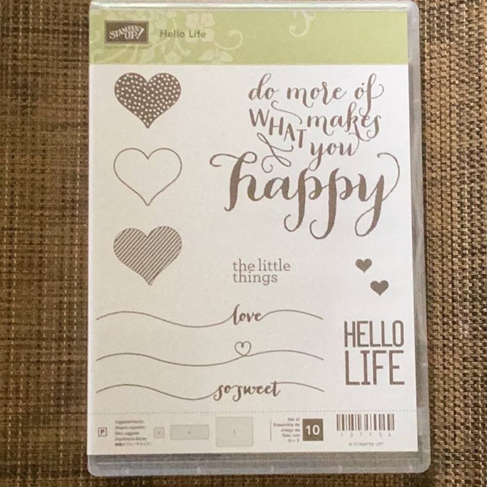NEW RETIRED STAMPIN UP! HELLO LIFE SET
